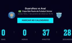 AO VIVO - Guarulhos x Avaí - Copa São paulo de Futebol Junior