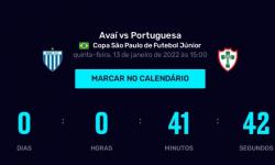 AO VIVO - Avaí x Portuguesa - Copa São Paulo de Futebol Júnior