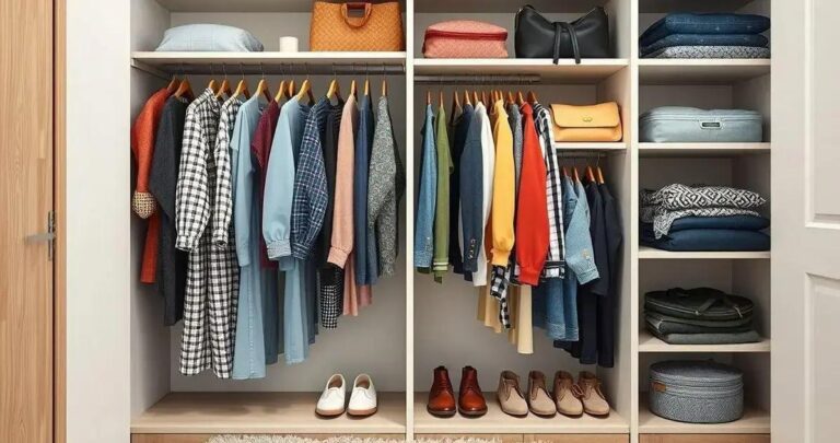 como organizar guarda-roupa pequeno
