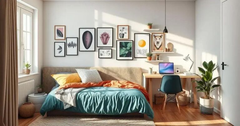 decoração de quarto de solteiro