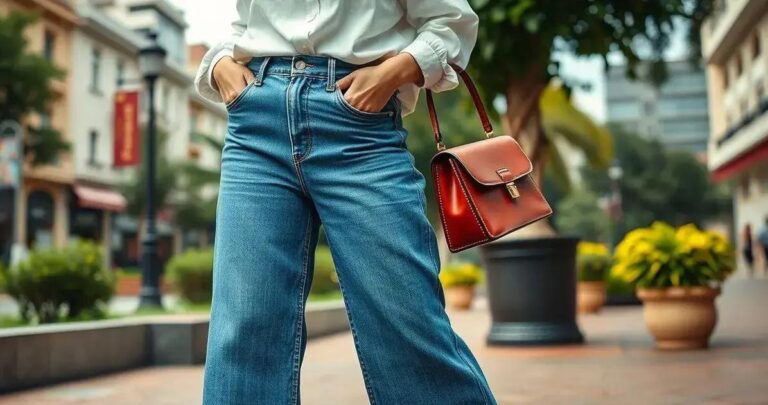 looks com wide leg jeans