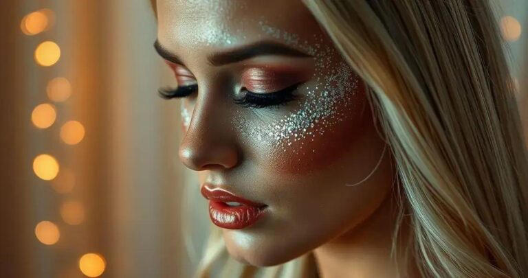 maquiagem com glitter