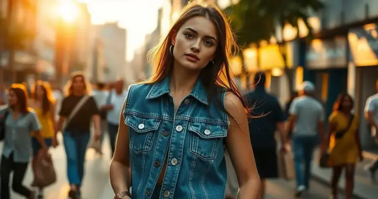 como usar colete jeans